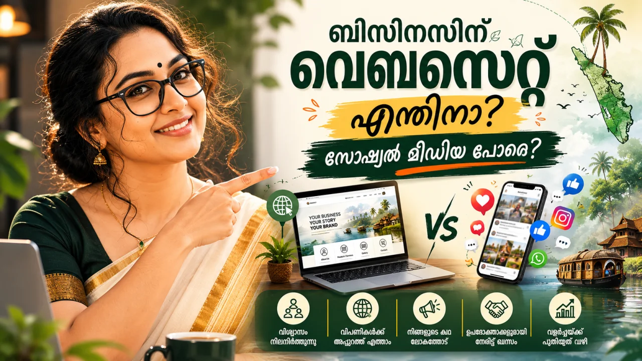 ബിസിനസിന് വെബ്സൈറ്റ്  എന്തിനാ? സോഷ്യൽ മീഡിയ പോരെ?